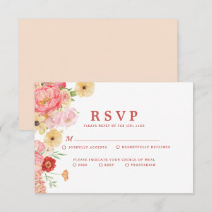 Zauberhafte Hochzeit der Wasserfarben RSVP Karte