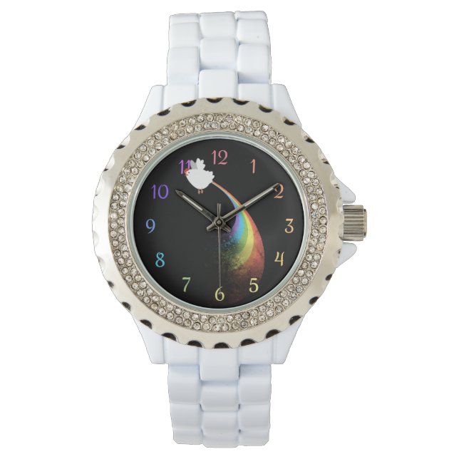 Zauberhafte Hühner-Furzen beobachten Armbanduhr (Vorderseite)