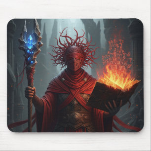 Zauberhafte Magier- und Buchfantasie Kunst Mousepad