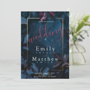 Zauberhafte Midnight Garden Wedding Einladung