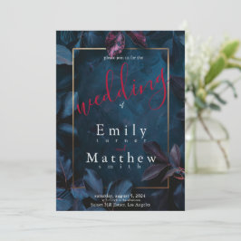 Zauberhafte Midnight Garden Wedding Einladung