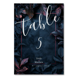 Zauberhafte Midnight Garden Wedding Tischnummer