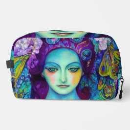 Zauberhafte Milchkönigin mit Schmetterlingen Waschbeutel