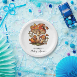 Zauberhafte Mushroom-Babydusche Pappteller