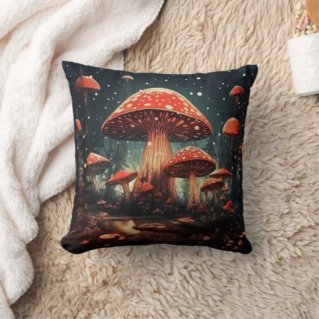 Zauberhafte Mushroom-Hintergründe Kissen (Decke)