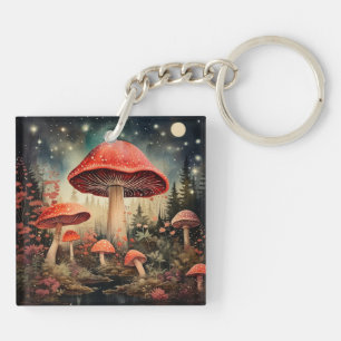 Zauberhafte Mushroom-Hintergründe Schlüsselanhänger