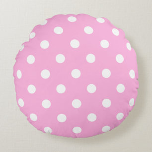 Zauberhafte Pastellfarben mit großen Polka-Punkten Rundes Kissen