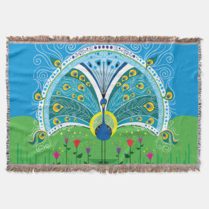 Zauberhafte Pfau-Symmetrie Decke