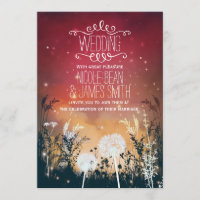 Zauberhafte Red Night Sky Stars & Foliage Wedding