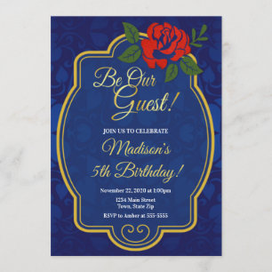 Zauberhafte Rose Messe Geburtstag Einladung