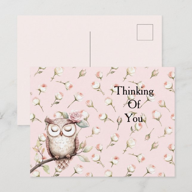Zauberhafte Rosenblüten Postkarte (Vorne/Hinten)
