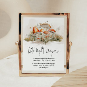 Zauberhafte Spätabendtaucher im Pilzwald Poster