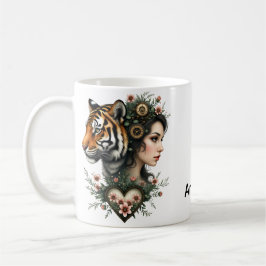 Zauberhafte Steampunk-Blumenwelt Kaffeetasse