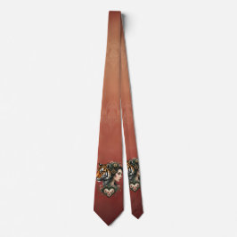 Zauberhafte Steampunk-Blumenwelt Krawatte