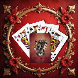 Zauberhafte Steampunk-Blumenwelt Spielkarten