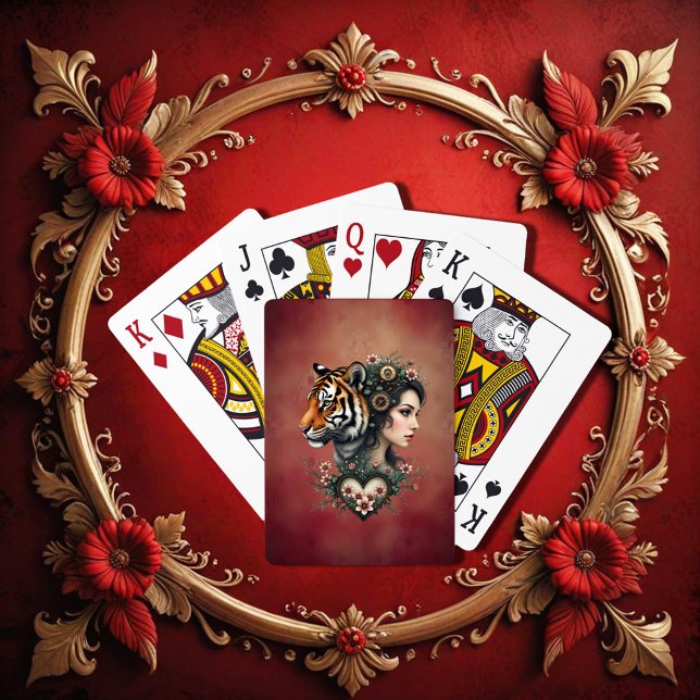 Zauberhafte Steampunk-Blumenwelt Spielkarten (Von Creator hochgeladen)