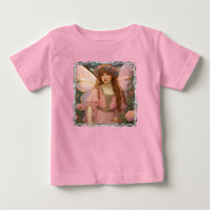 Zauberhafte Träume: Ein weißes rosafarbenes Portra Baby T-shirt