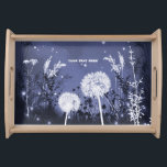 Zauberhafte Twilight Sky Stars & Foliage Rustikal Serviertablett<br><div class="desc">Bezaubertes Twilight Sky Stars & Foliage Rustikales Tablett.</div>