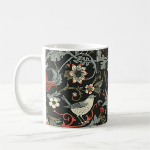 Zauberhafte Vintage Blütenvögel Kaffeetasse
