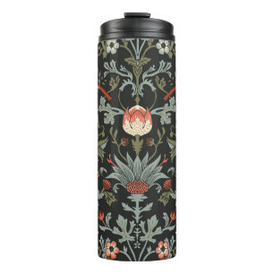Zauberhafte Vintage Blütenvögel Thermosbecher