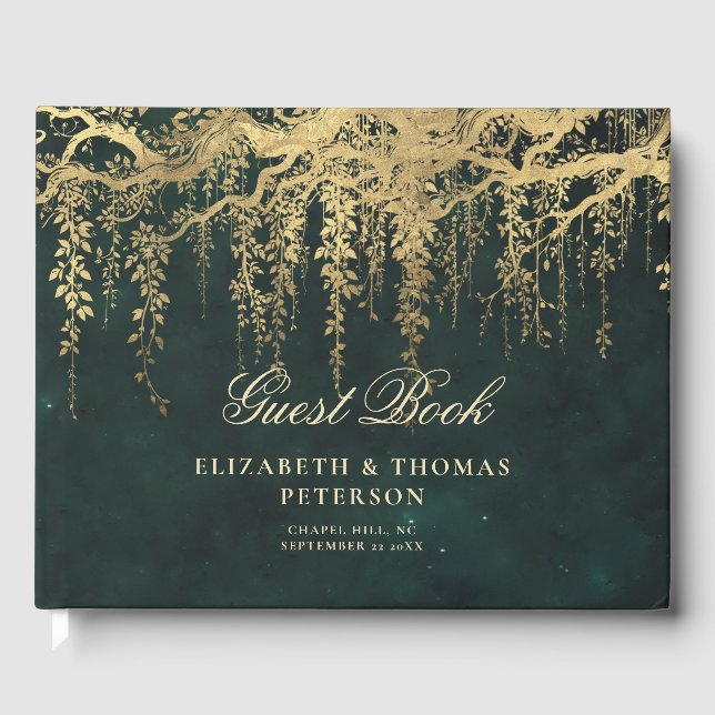 Zauberhafte waldreiche Goldmedaille Gästebuch (Vorderseite)