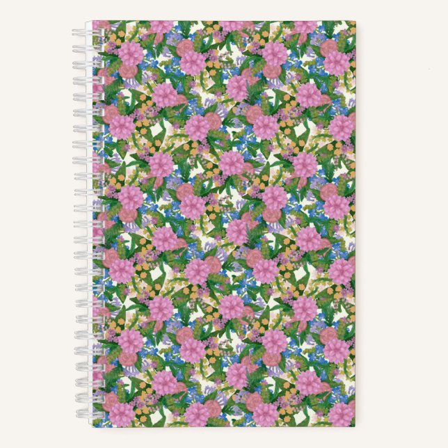 Zauberhafte Wildblume Notizbuch (Vorderseite)