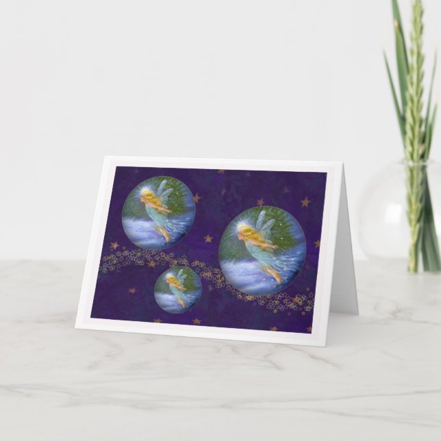 Zauberhafte Wintermärchen Feiertagskarte (Vorderseite)