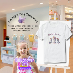 Zauberhafter Einhorn-Babydusche Papa zum Shirt