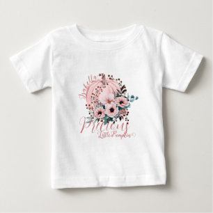 Zauberhafter floraler Kürbis Herbst Baby Mädchen W T-shirt