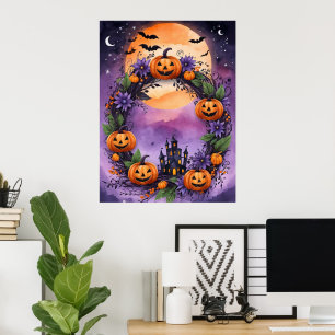 Zauberhafter Mondlichtreath Poster
