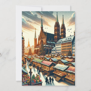 Zauberhafter Nürnberger Christkindlmarkt Postkarte
