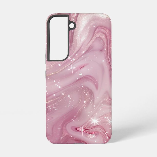 Zauberhafter rosa Marmorboden Nahtlos Samsung Galaxy Hülle (Rückseite)