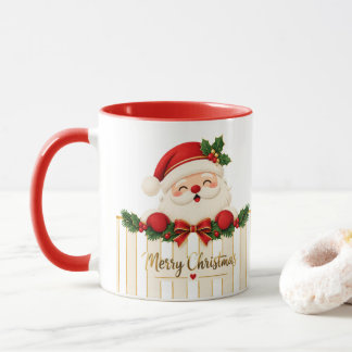 Zauberhafter Santa Frohe Weihnachten Becher Tasse