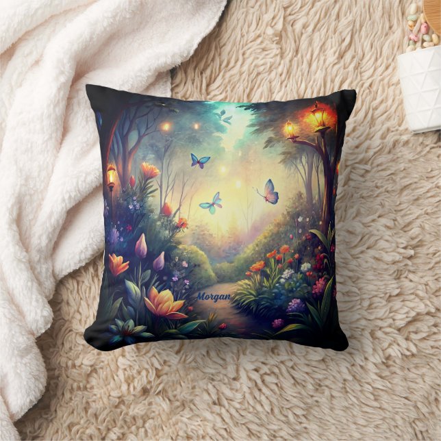 Zauberhafter Twilight Garden - Magisches Waldgesch Kissen (Decke)