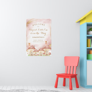Zauberhafter Wald Pilz Baby Shower Willkommen Poster