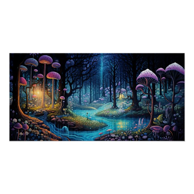 Zauberhafter Waldgarten Magischer Traum Poster (Vorderseite)