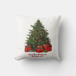 Zauberhafter Weihnachtsbaum dekoratives Kissen