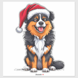 Zauberhafter Weihnachtshund Aufkleber