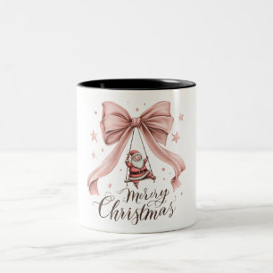 Zauberhafter Weihnachtsmann-Weihnachtsbecher mit r Zweifarbige Tasse