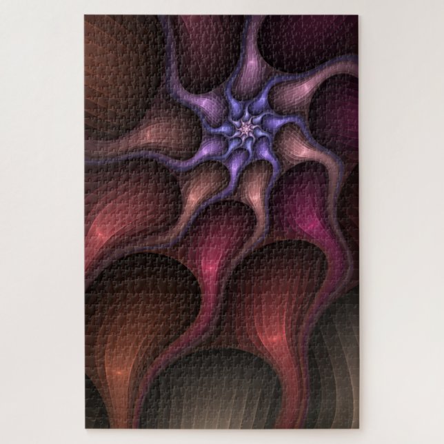 Zauberhaftes Abstrakt gestreiftes farbiges Fraktal (Vertikal)