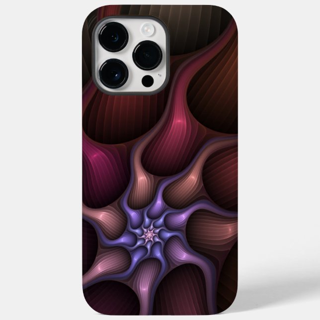 Zauberhaftes Abstrakt gestreiftes farbiges Fraktal Case-Mate iPhone 14 Pro Max Hülle (Rückseite)
