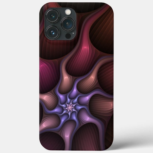 Zauberhaftes Abstrakt gestreiftes farbiges Fraktal Case-Mate iPhone Hülle (Rückseite)