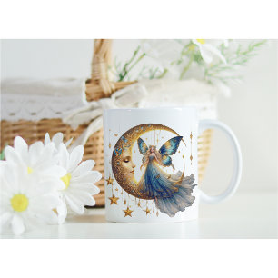 Zauberhaftes Geschenk für Sie - Fee & Mond Kaffeet Kaffeetasse