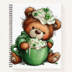 ZAUBERHAFTES IRLÄNDISCH THEMATISIERTES TEDDYBÄR NOTIZBUCH
