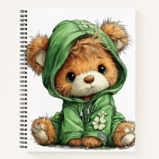 ZAUBERHAFTES IRLÄNDISCH THEMATISIERTES TEDDYBÄR NOTIZBUCH