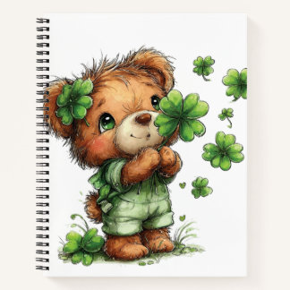 ZAUBERHAFTES IRLÄNDISCH THEMATISIERTES TEDDYBÄRCHE NOTIZBUCH