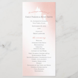 Zauberhaftes Rosa Märchenschloss Hochzeitsprogramm Programm