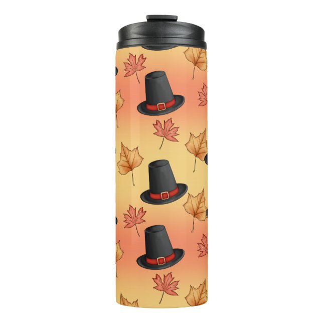 Zauberhut und Herbstleaves Thermosbecher (Vorderseite)