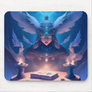 Zauberin beim Vorbereiten eines Zaubers Mousepad