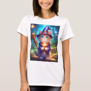 Zauberkatze im verzauberten Wald T-Shirt